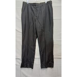 Designed In France Pants Mens 36 Chocolate Brown Pinstripe 36x29 Actual